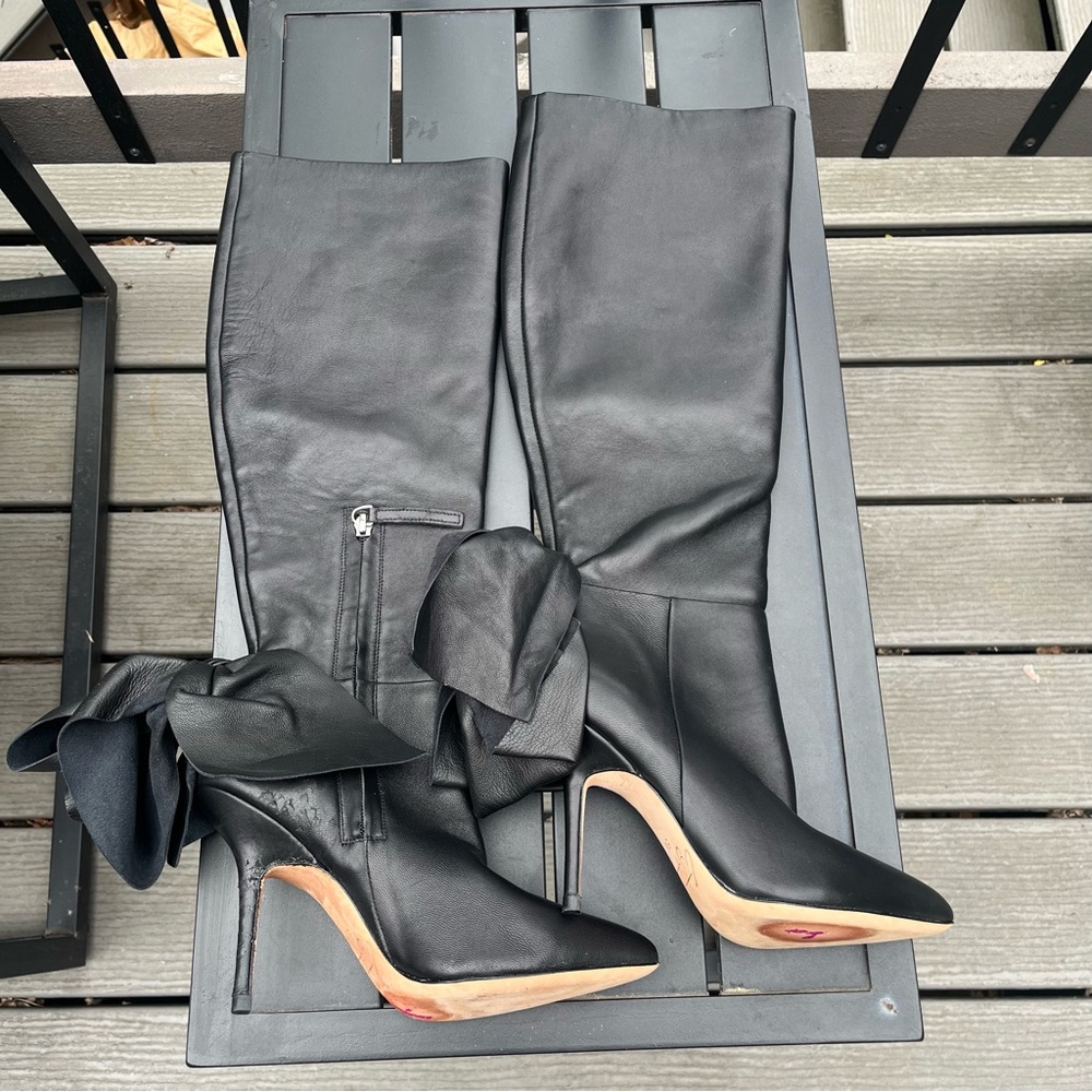 Aminah Abdul Jallil, Knee High Boots,  Black. Sz 6. New with defect - Picture 15 of 16